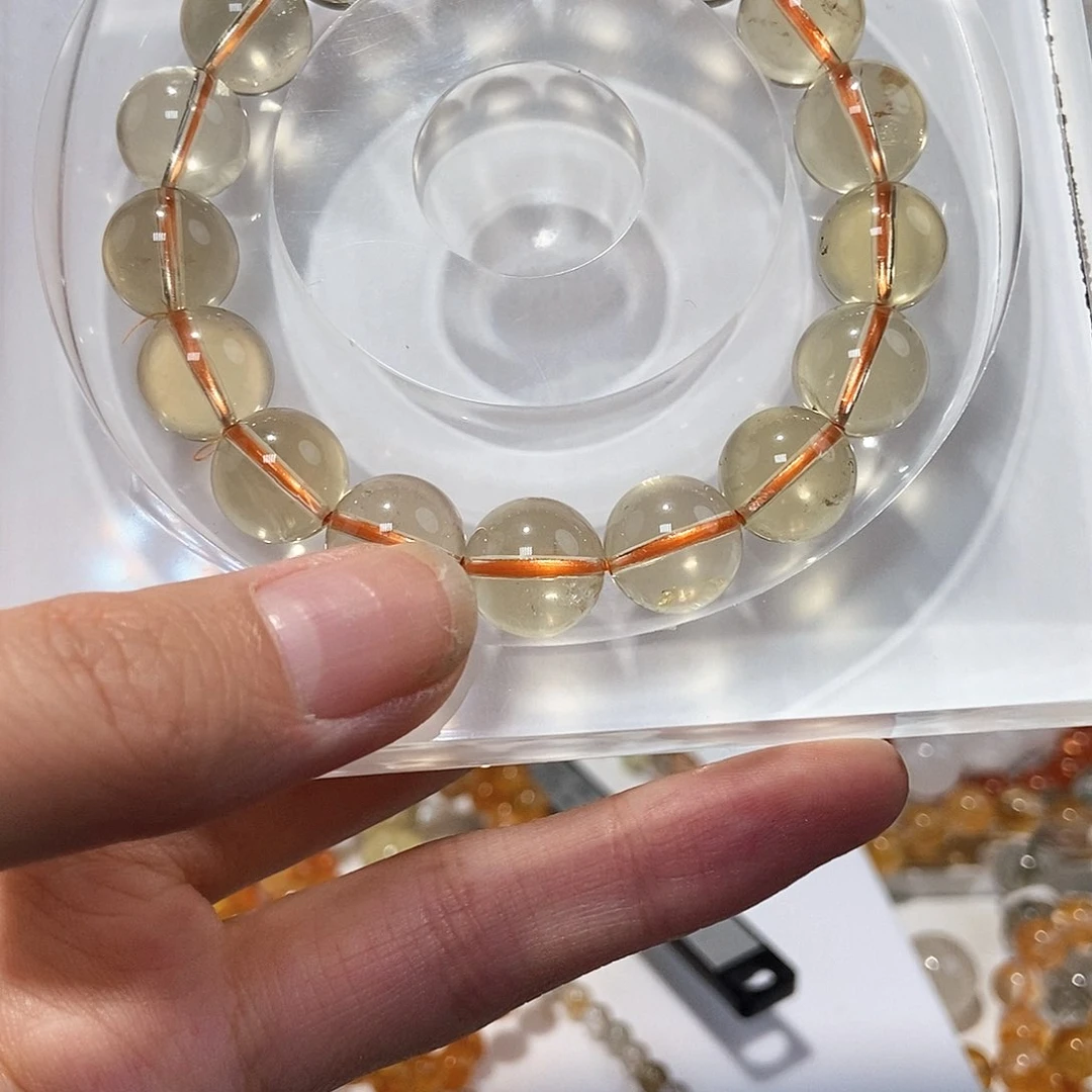 水晶手串未镶嵌火*黄水晶11.6