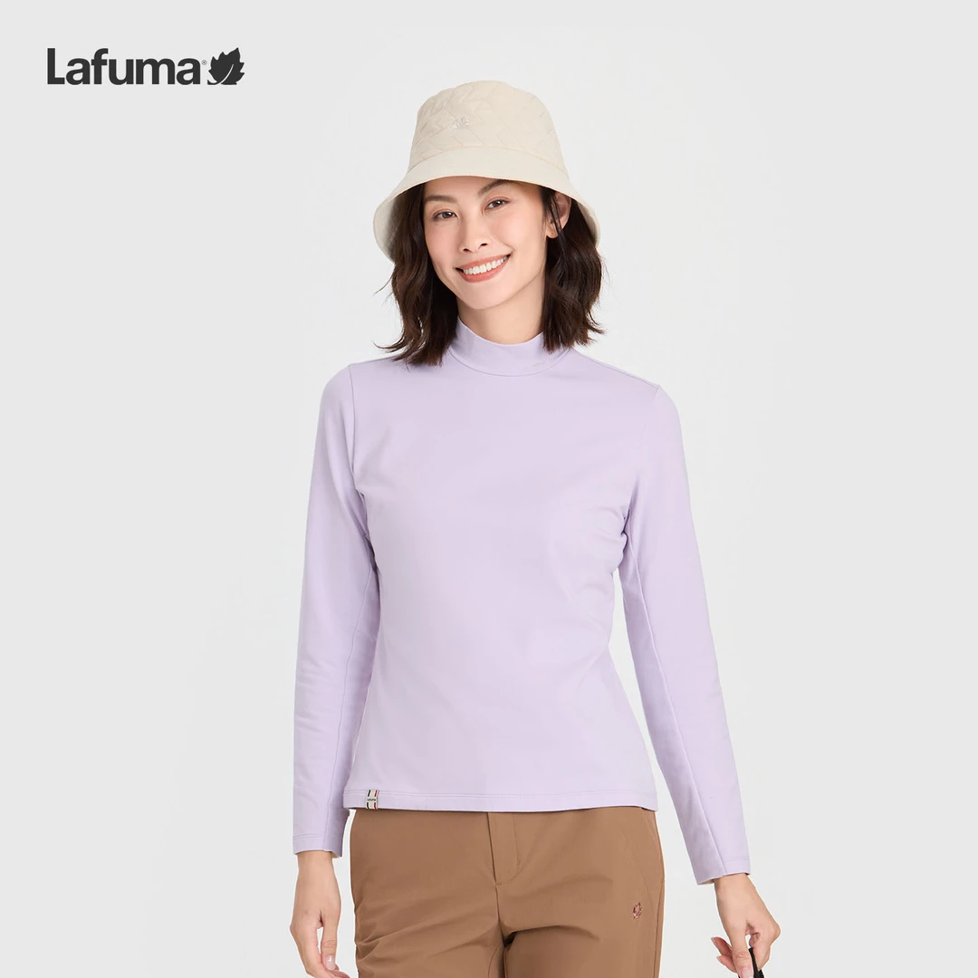 LAFUMA乐飞叶户外25秋冬小logo半高领长袖女打底衫上衣LFTS5CL85