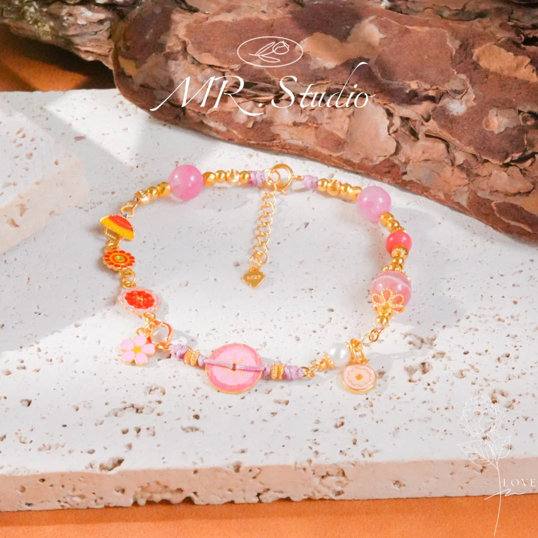 木润【红纹石】S925银红纹石手链