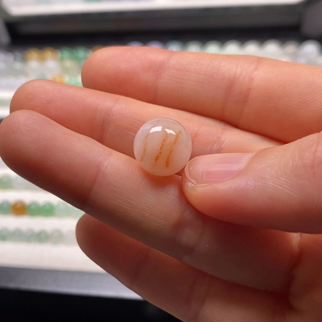 A***娜翡翠散珠卡11.7枫叶红