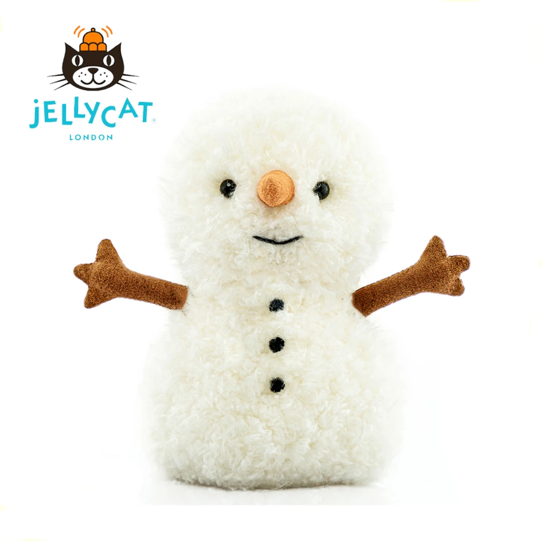 英国Jellycat卷毛小雪人安抚玩偶可爱娃娃毛绒小公仔儿童玩具送礼
