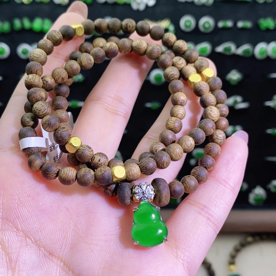 手串未镶嵌沉香翡翠