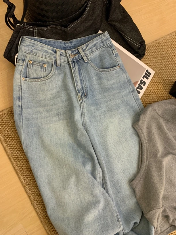 春夏简约时髦感通勤设计感百搭显瘦裤子春季牛仔裤