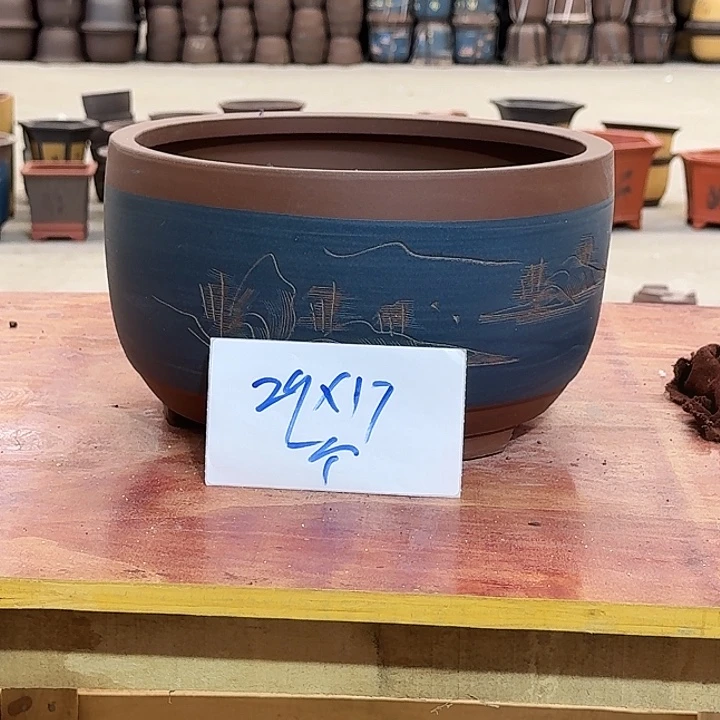 紫砂花盆手工制作40