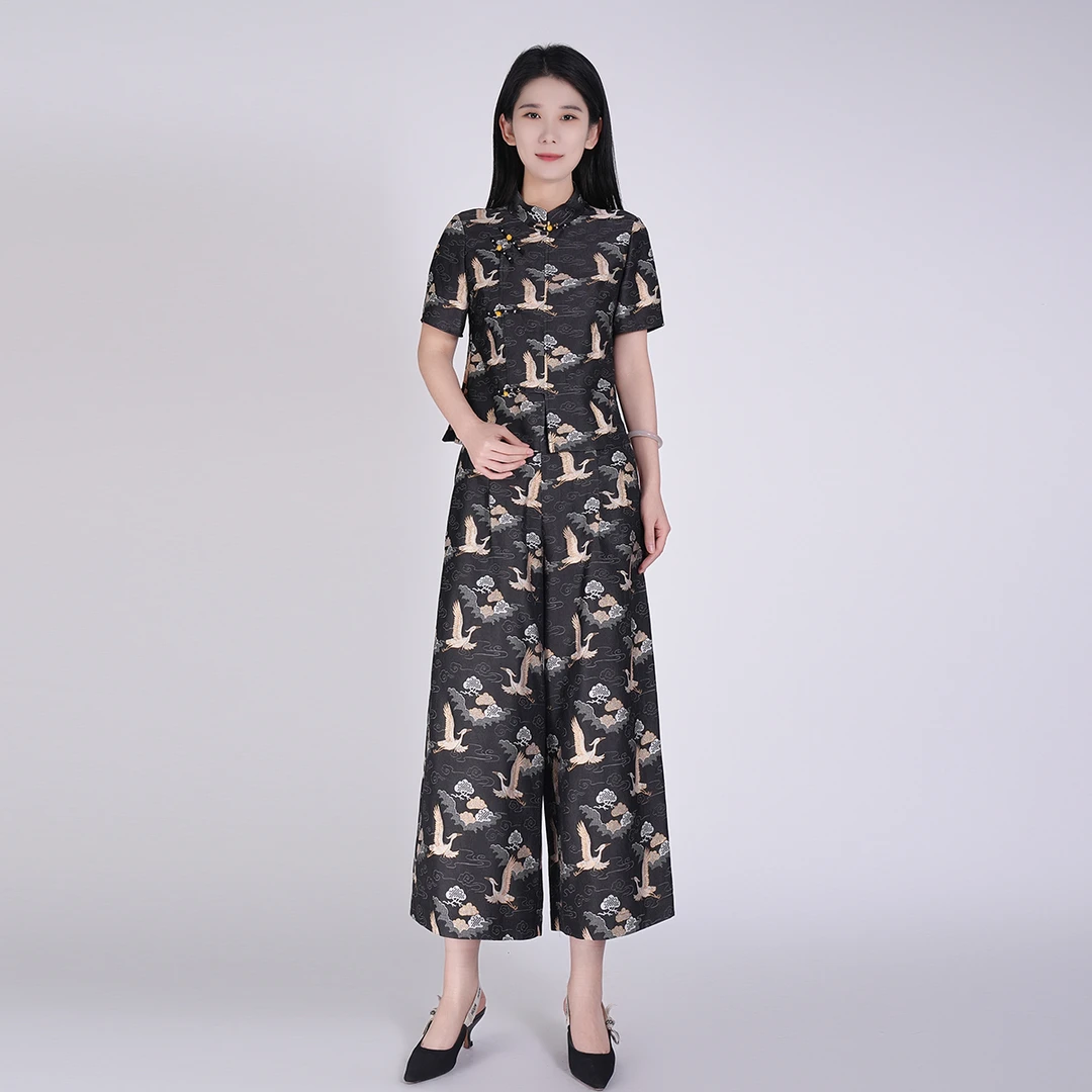 【大师系列-钱小萍宋锦】手工高定云翼套装HBSS050350+HBSS050351