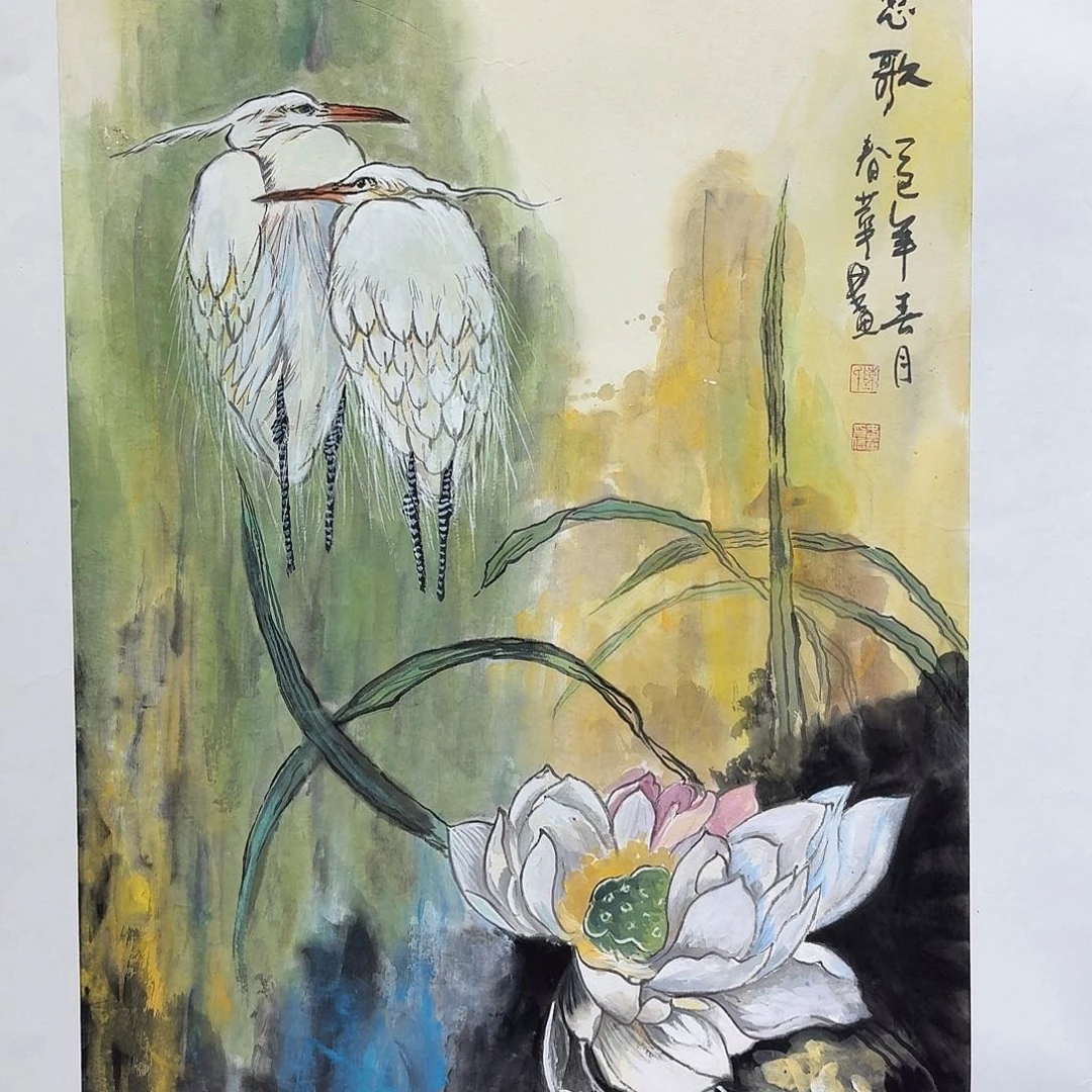 国画亲笔手绘放心去藏