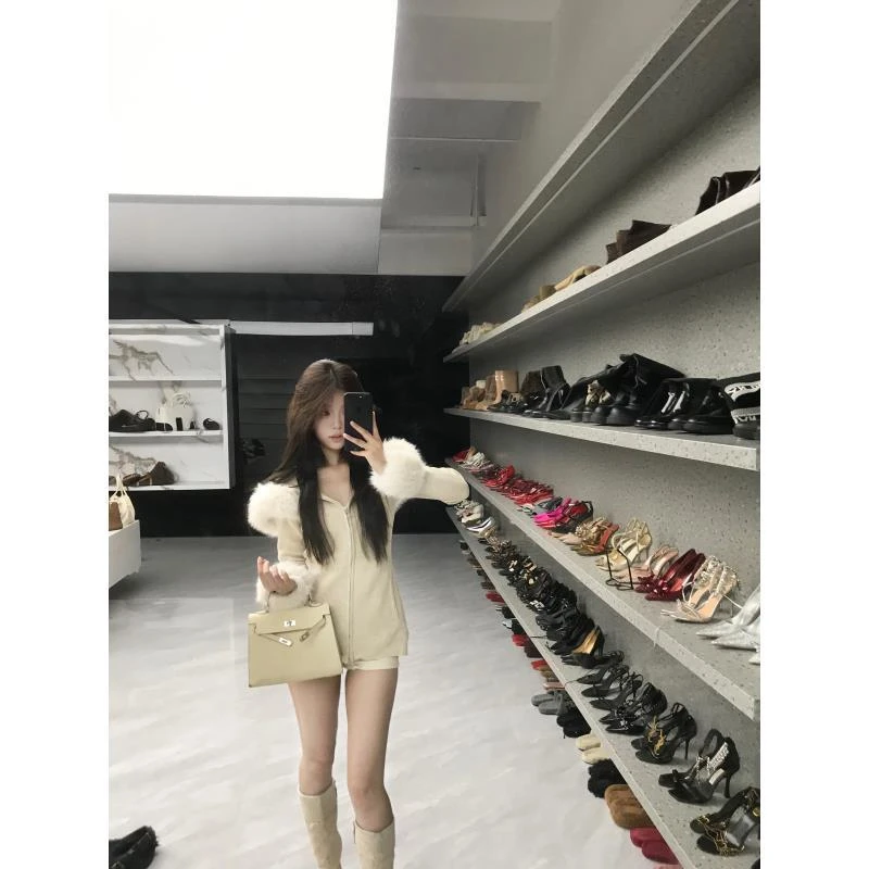 *尹千金*【富家小千金】京洛再无佳人”秋冬穿搭连帽针织外套A101702