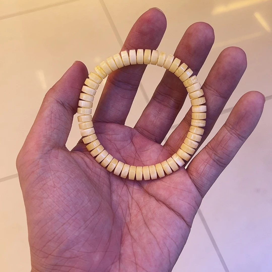 手串蜜蜡未镶嵌浓蜡药片手串8mm