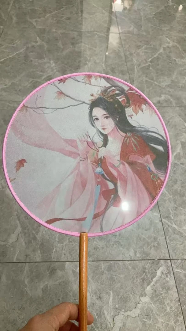 【F101】苏绣精品古典团扇  印染