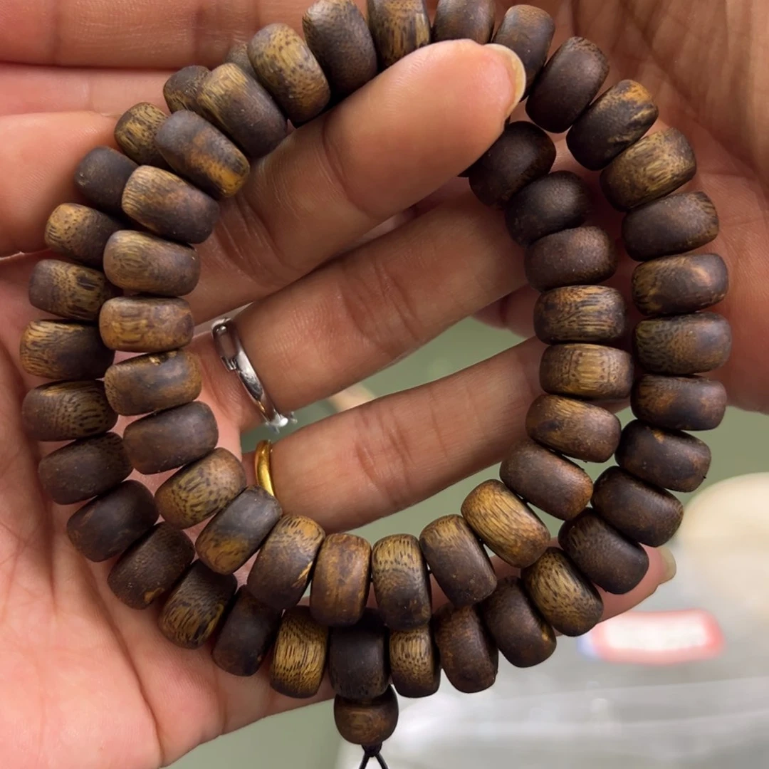 手串沉香张勺子算盘珠卡1.2/33g双圈多样性发一
