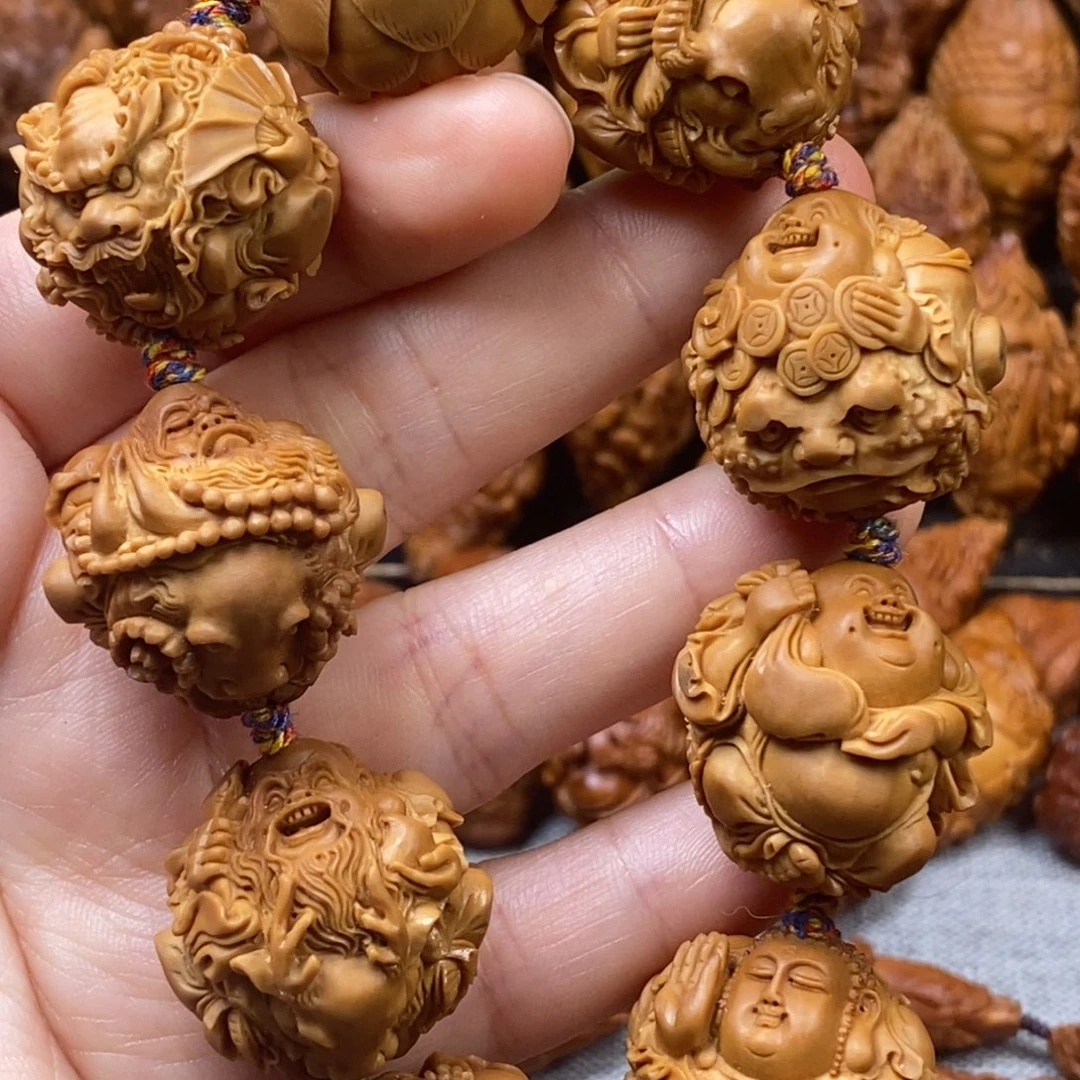 橄榄核手串/手链2.6立雕骑兽群仙手串