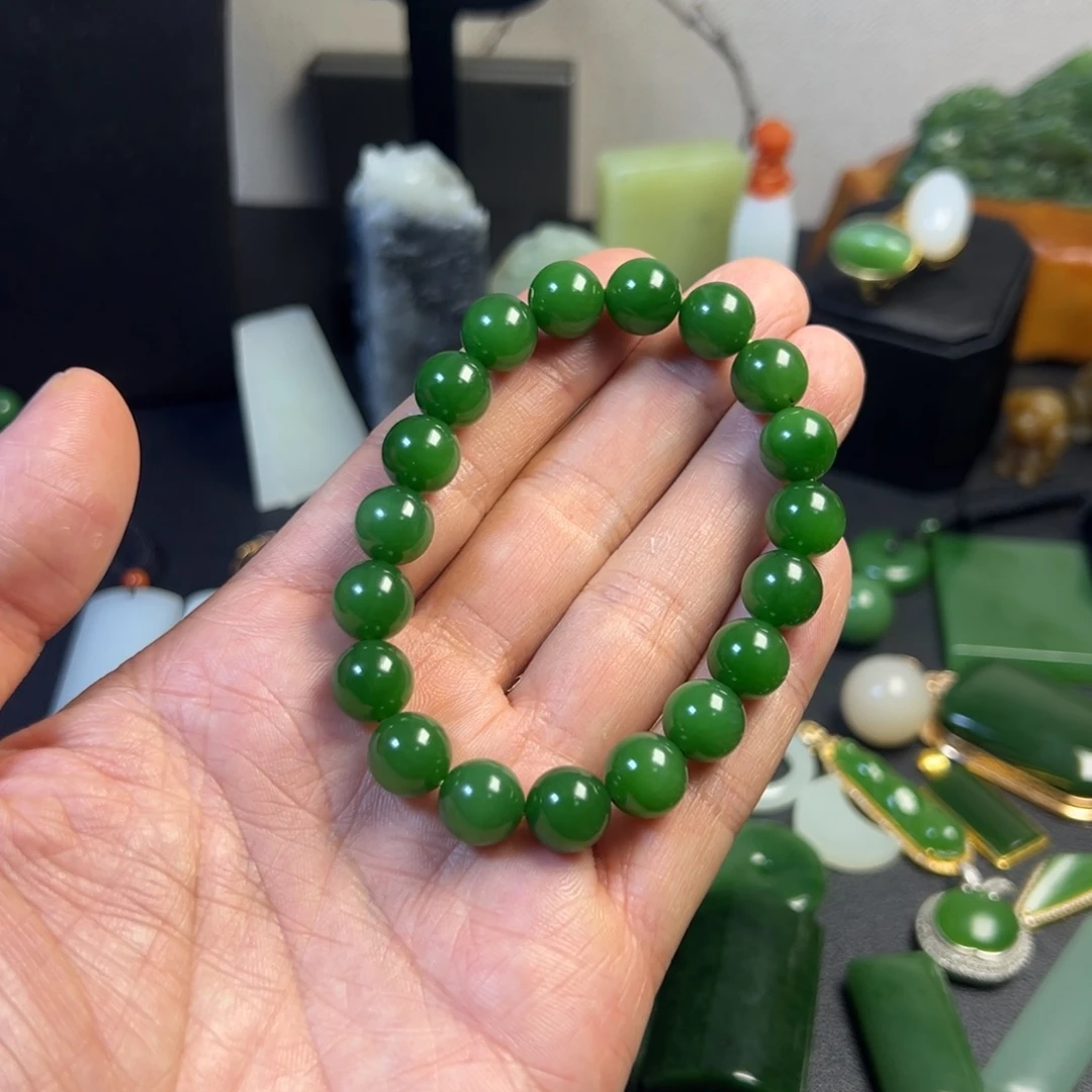 和田玉（碧玉）未镶嵌手链