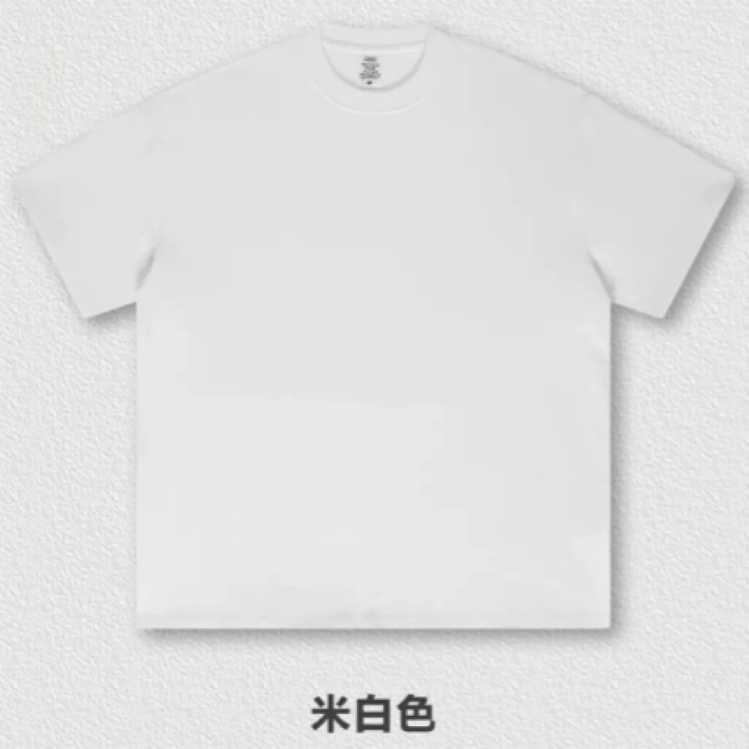 2025纯棉t恤425g重磅宽松青少年短袖男t夏季潮牌短袖t