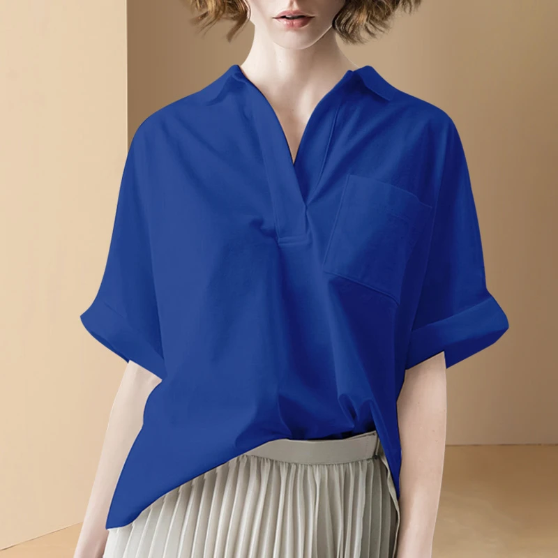 轻熟气质休闲衬衫上衣女2025夏季新款女装洋气减龄短袖设计感衬衣