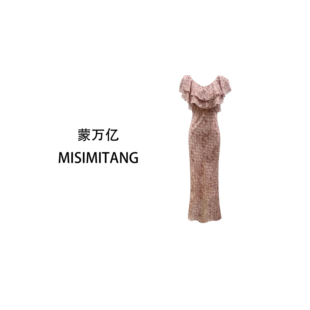 【塞纳花园】夏款斜裁显瘦女装连衣裙欧若风时尚轻奢气质可一字肩