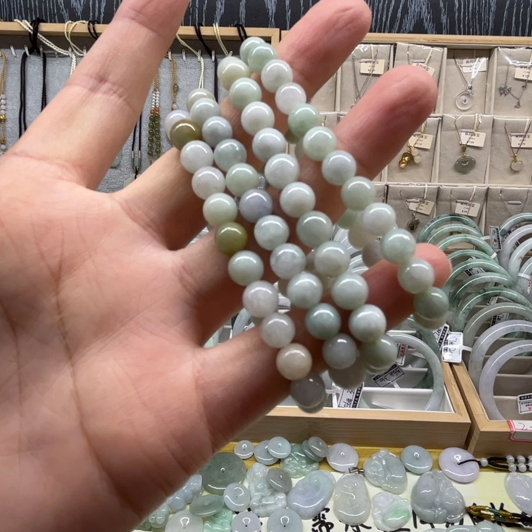 翡翠未镶嵌手镯天然缅甸翡翠手串