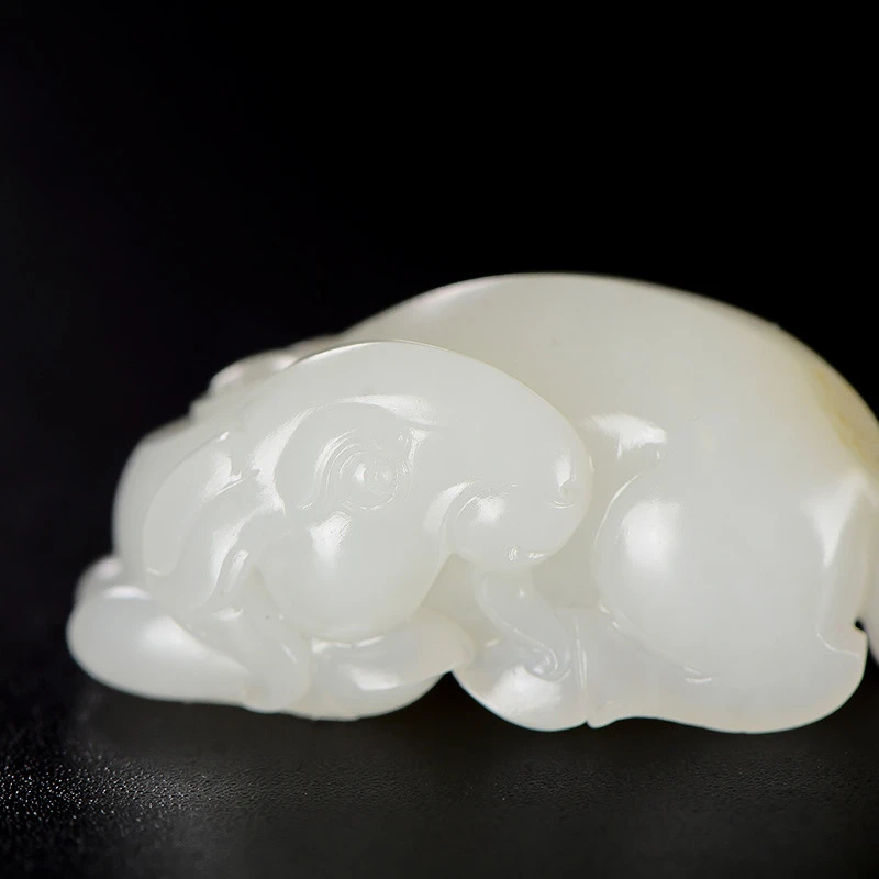 新疆和田玉白玉挂件挂坠吊坠样样如意12.5克