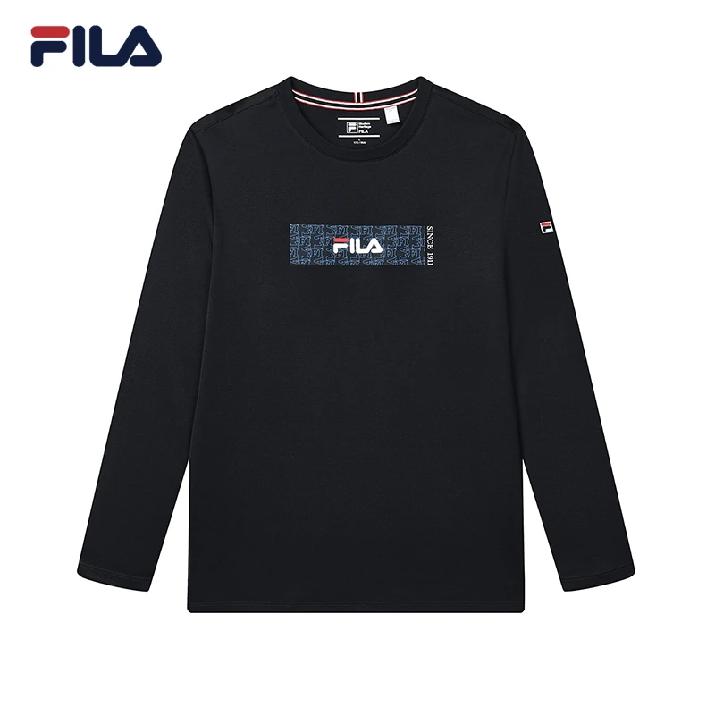 Fila/斐乐奥莱折扣男款长袖运动休闲百搭经典商务圆领F61M533295A