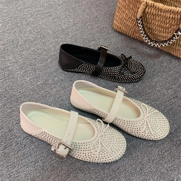 陈橙手工女鞋百搭休闲玛丽珍单鞋平底一字扣真皮女鞋