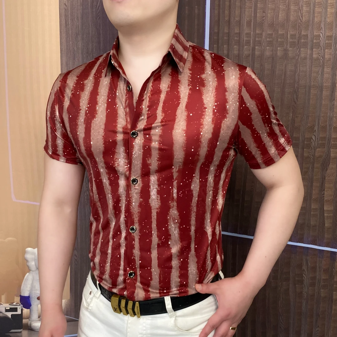 （焰影星纹）短袖男士时尚F-114