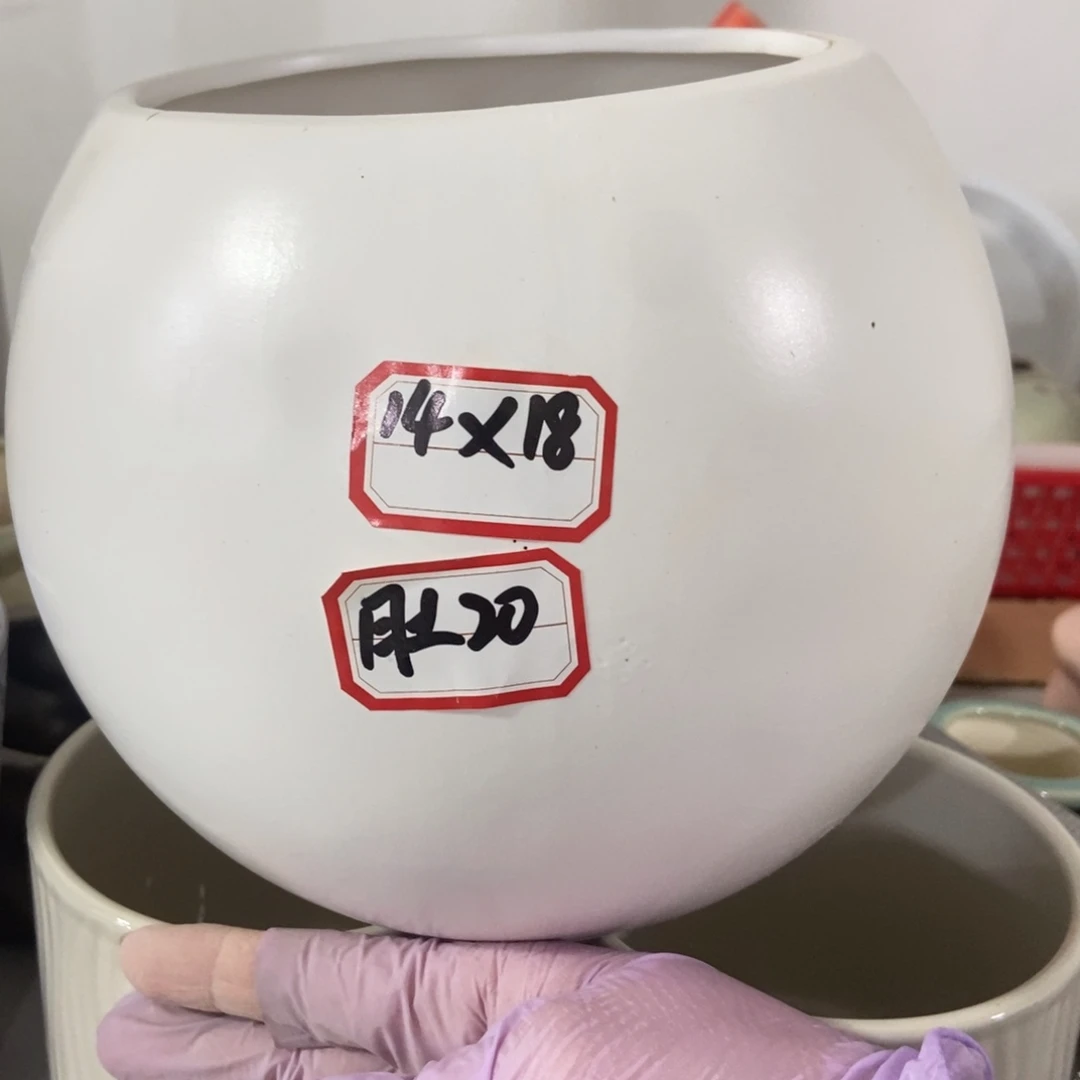 红陶高温陶瓷花盆