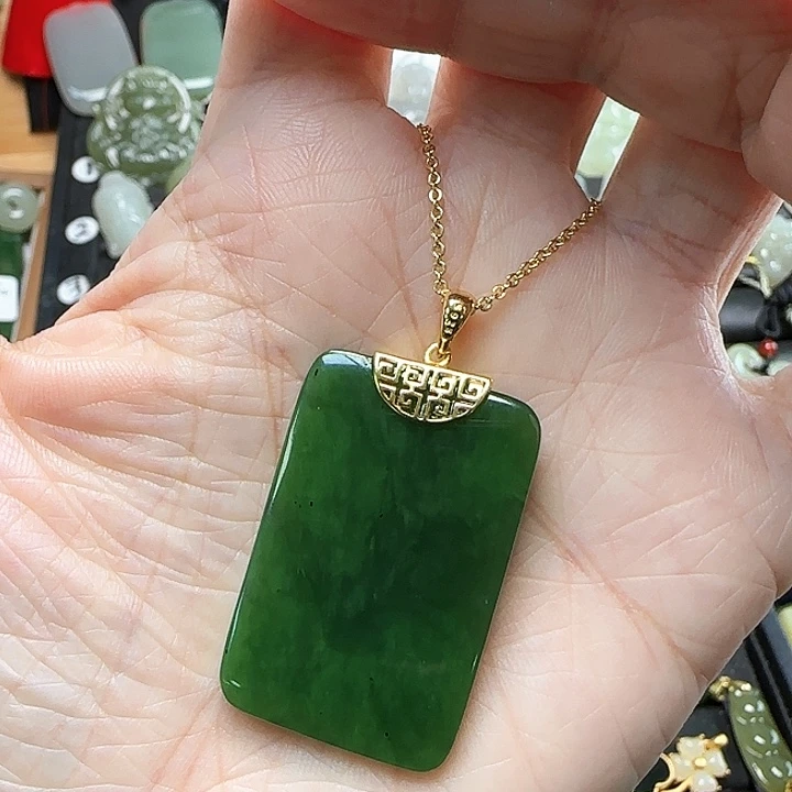 颈饰银S925镶嵌和田玉