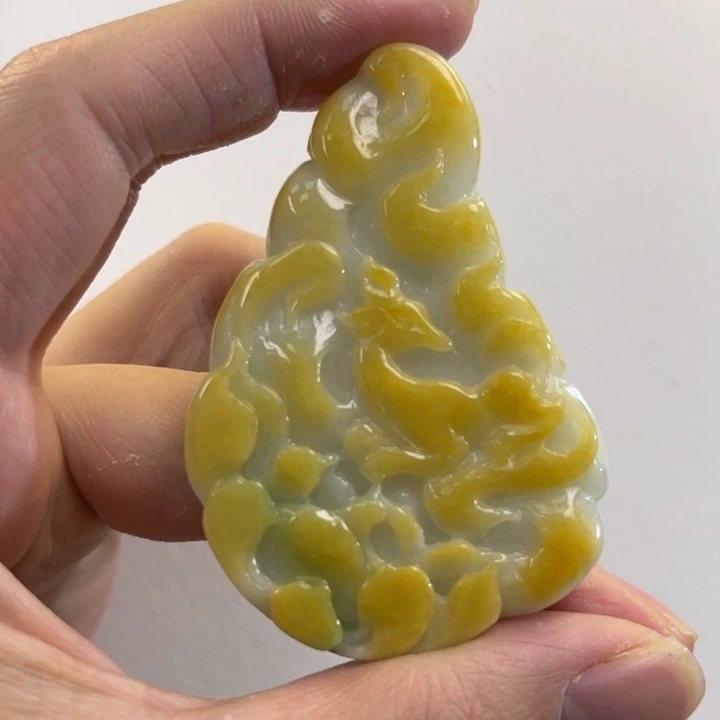 翡翠吊坠(赠链)未镶嵌代编织