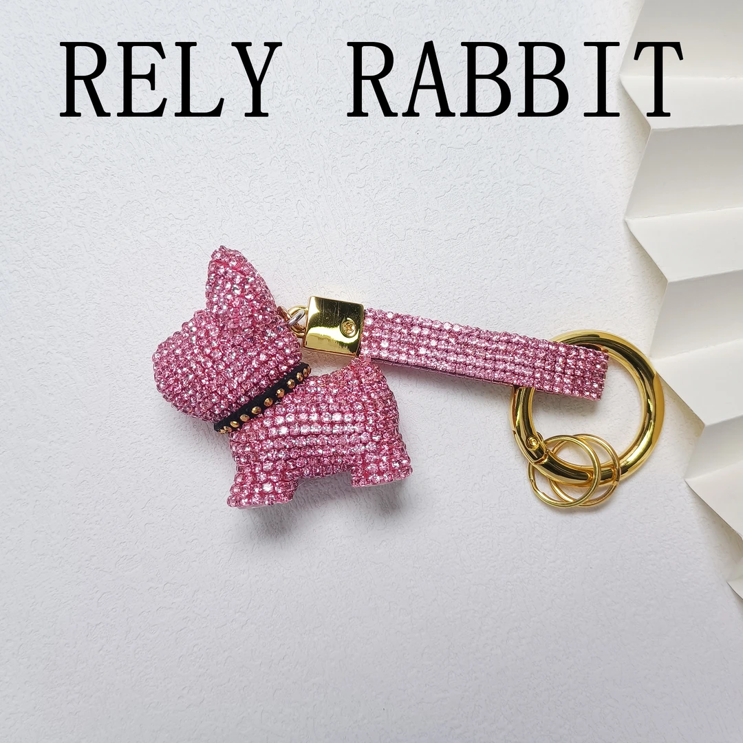 铜合金合成锆石手链 WXMX-001942【粉黛小狗】钥匙扣优雅气质精致