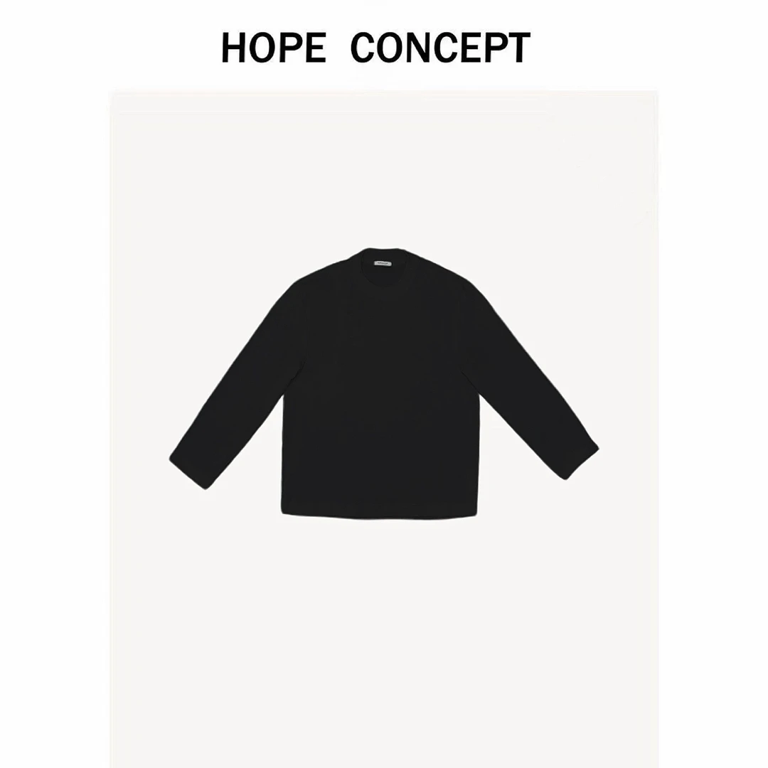 24333#HOPECONCEPT25春人手N件万能打底 ROW风男女同款匹马棉T恤