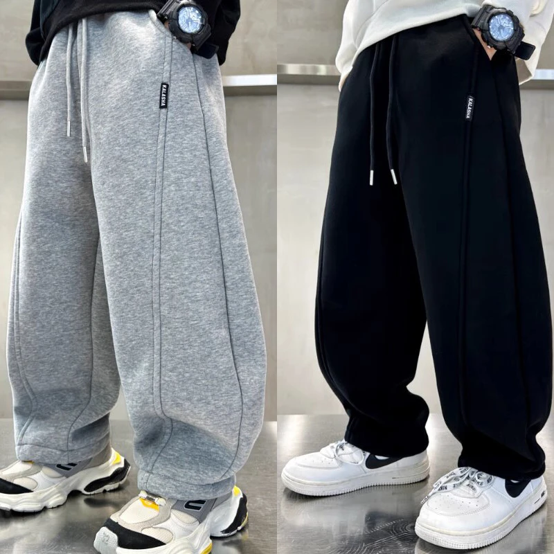 儿童秋季棉质卫裤韩版弯刀裤洋气百搭休闲男女童长裤中大童亲子