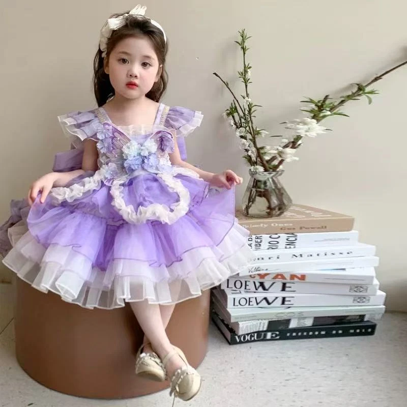 【紫罗兰花仙-四季洛丽塔裙】女童四季连衣裙