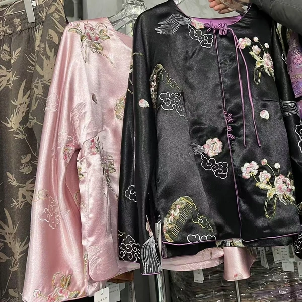 【云裳】新中式中国风印花刺绣女士长袖上衣外套8865