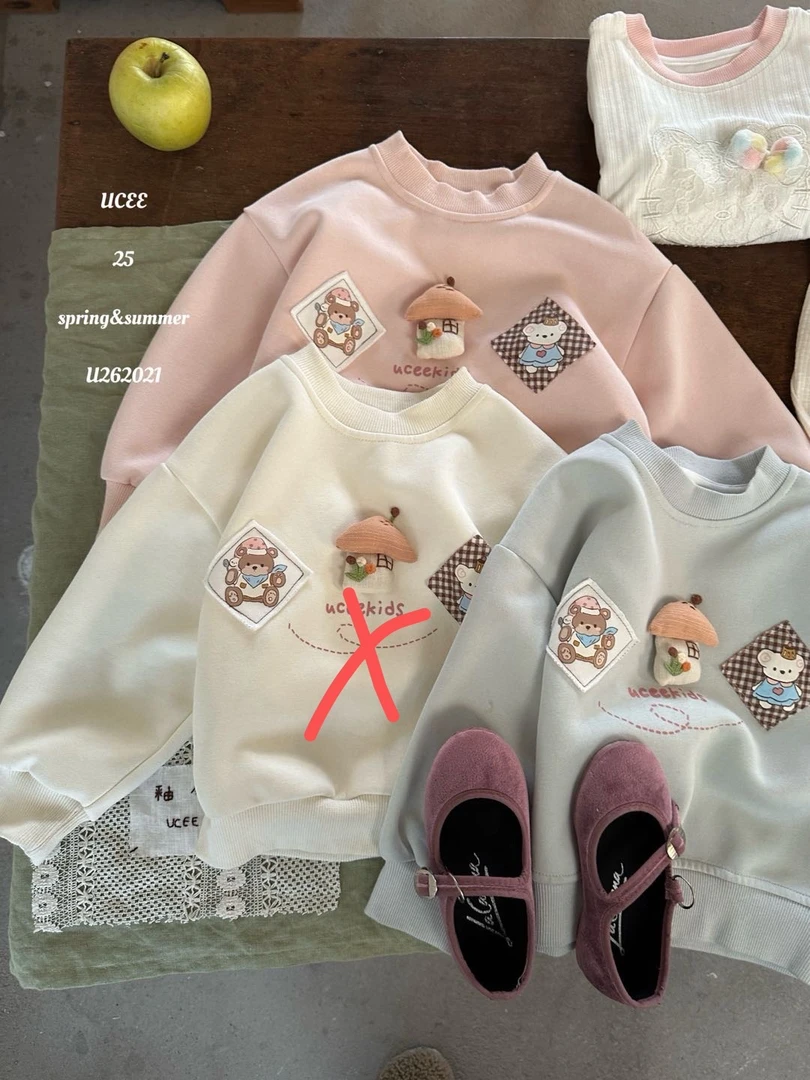 【米粒Kids】uc蓝色立体房子贴布卫衣U 262021