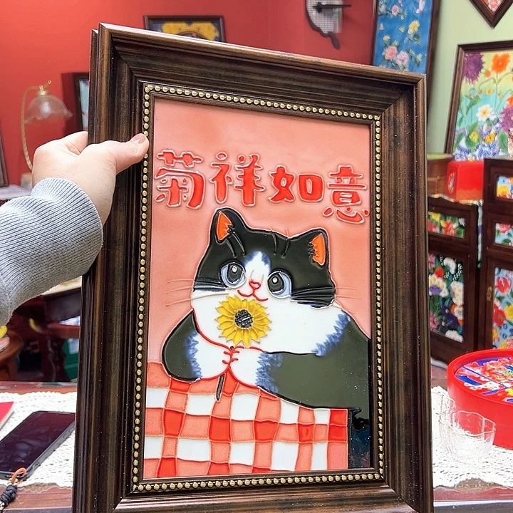 山***君陶猫咪挂画好看好看