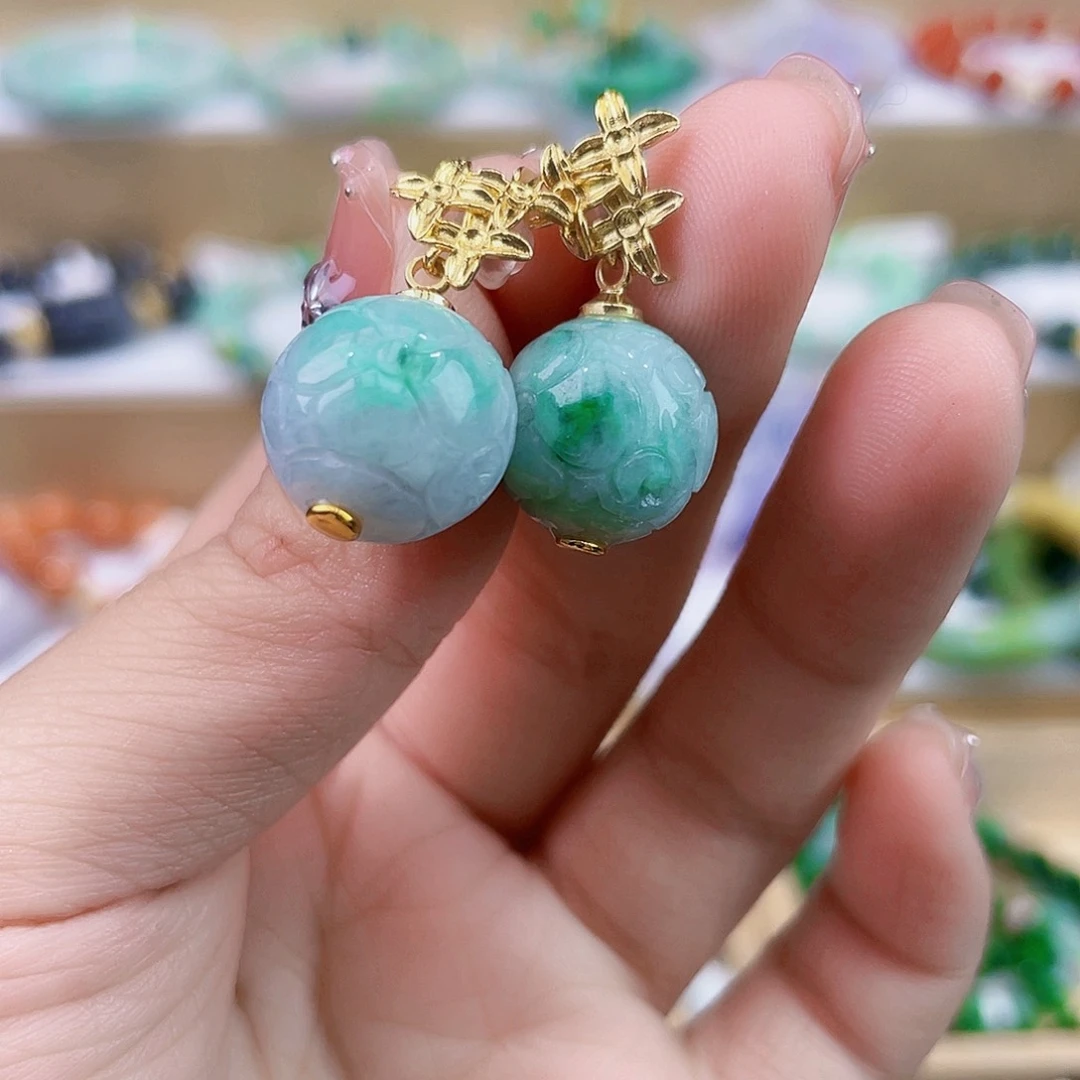 翡翠未镶嵌手链耳坠