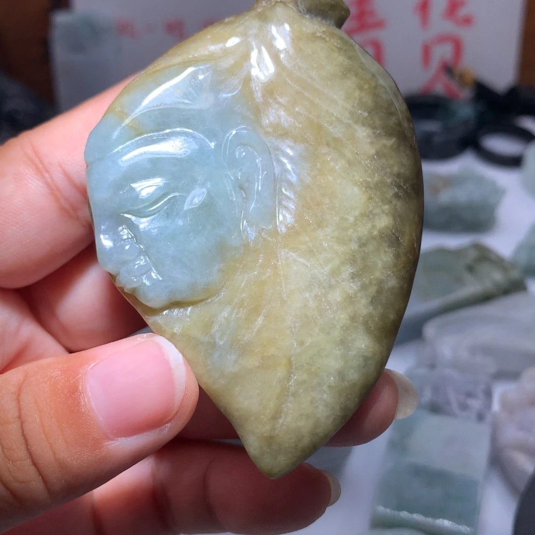 翡翠未镶嵌颈饰保真天然A货翡翠