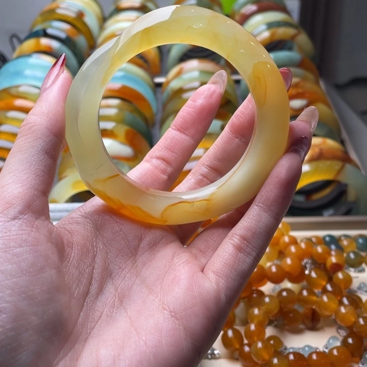 蛇纹石玉手镯未镶嵌56.2