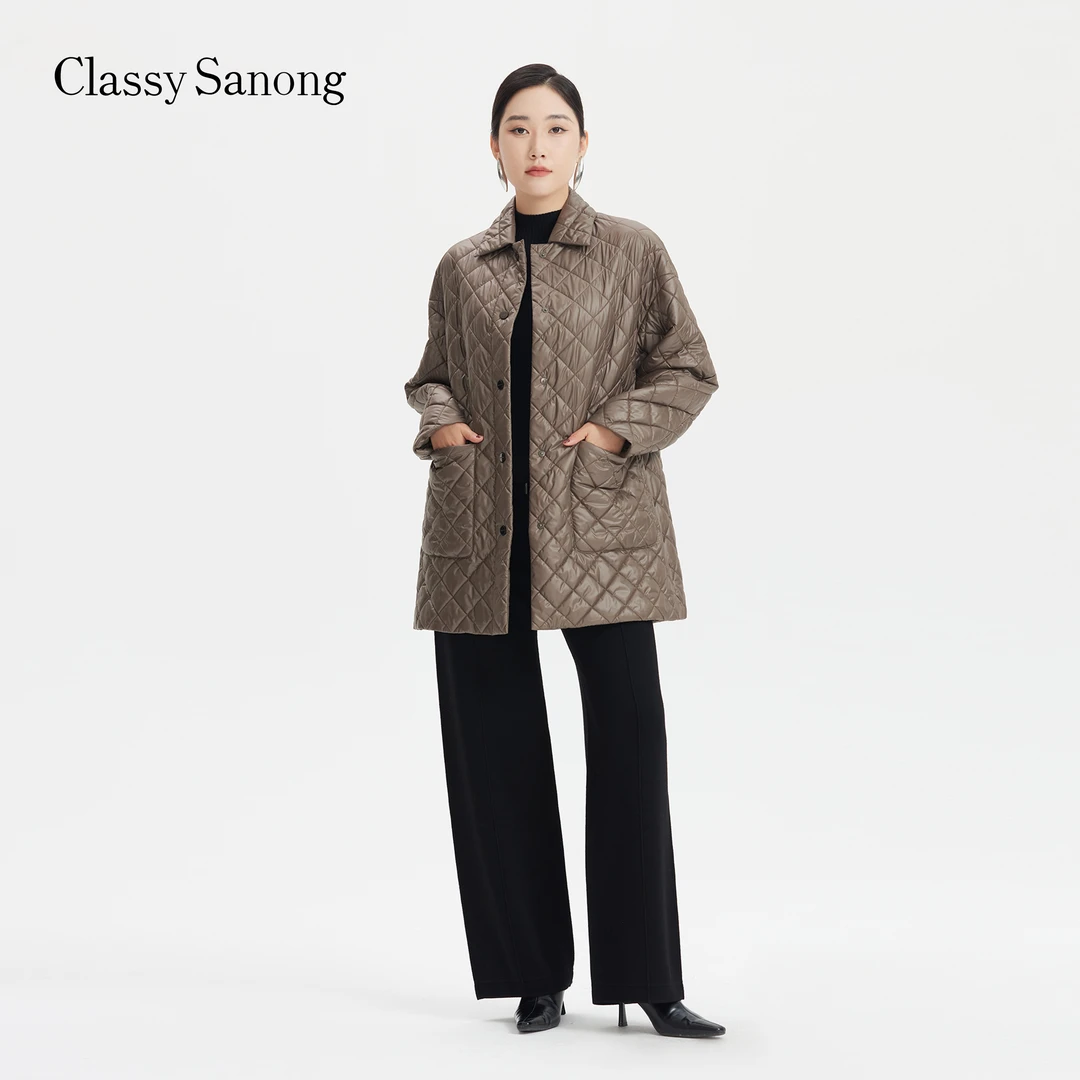Classy Sanong萨侬秋季新款柔软亲肤百搭复古风棉服外套
