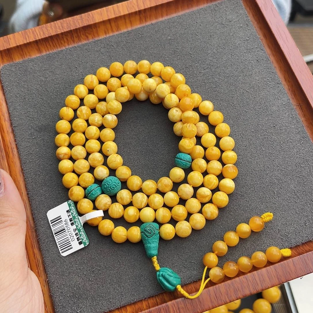 琥珀手链未镶嵌8m108花蜡