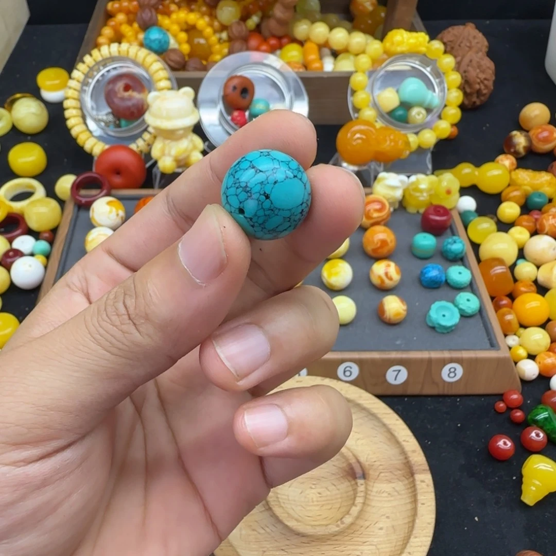 琥珀未镶嵌颈饰18mm 网文