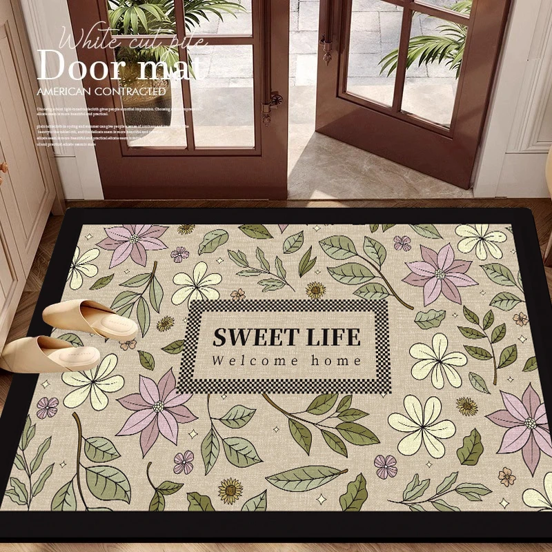 【50*80cm】家用硅藻泥入户门垫防滑吸水耐脏卧室客厅浴室门口地毯