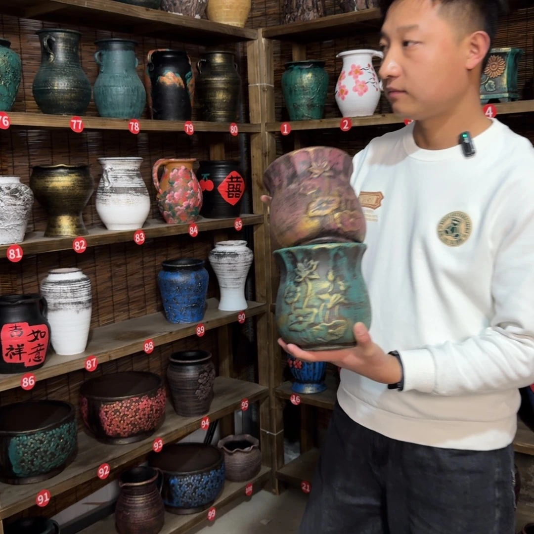 带孔高端浮雕花盆炸炸炸