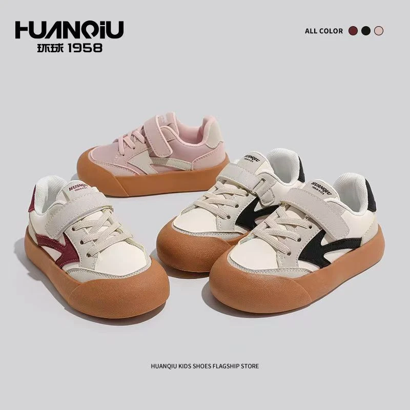 HUANQIU/环球661春秋季德迅鞋儿童魔术扣运动鞋休闲舒适软底板鞋D