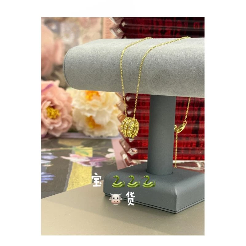 铜合金项链 【宝 灵蛇缠绕项链】经典三圈蛇骨项链时尚金色气质项链