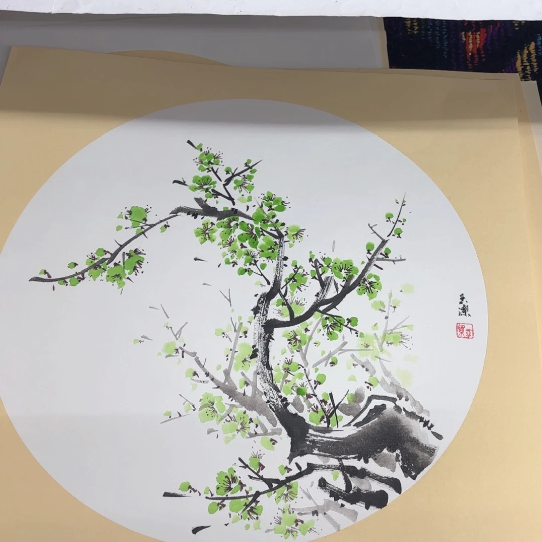 国画欧阳凤翔50卡纸斗方马