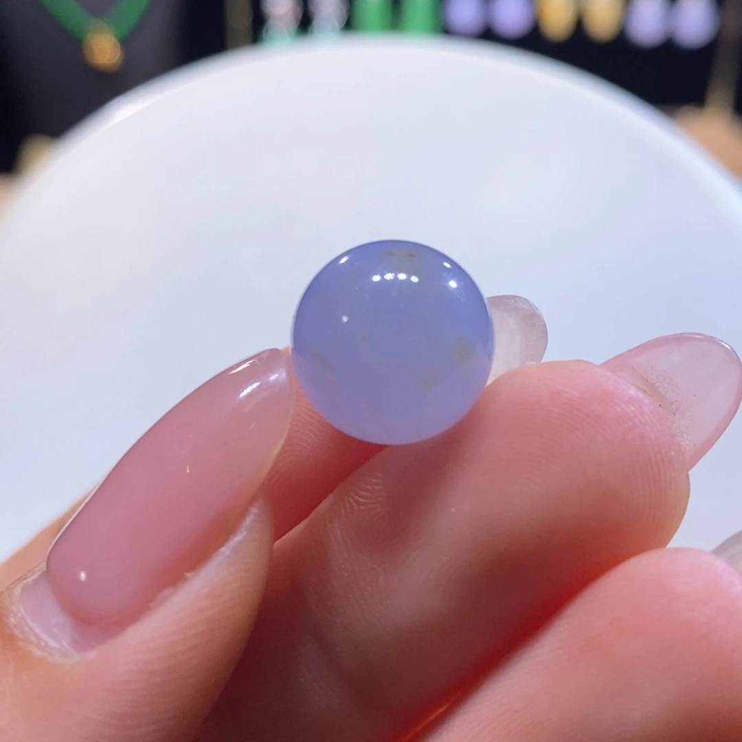 翡翠未镶嵌吊坠(不含链)翡翠冰紫洒金圆珠买断价（不退换）