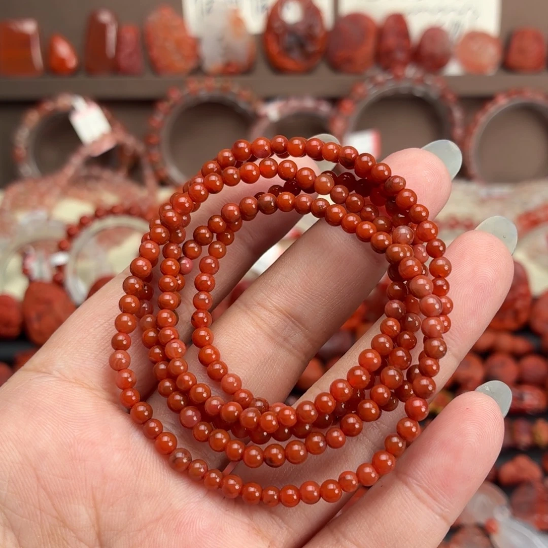 南红玛瑙未镶嵌颈饰3咪➕多圈手串