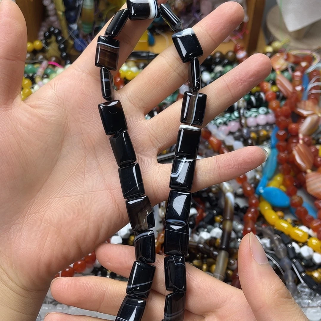 玛瑙/玉髓未镶嵌珠宝半成品12.5×17.5咖啡玛长方牌一条