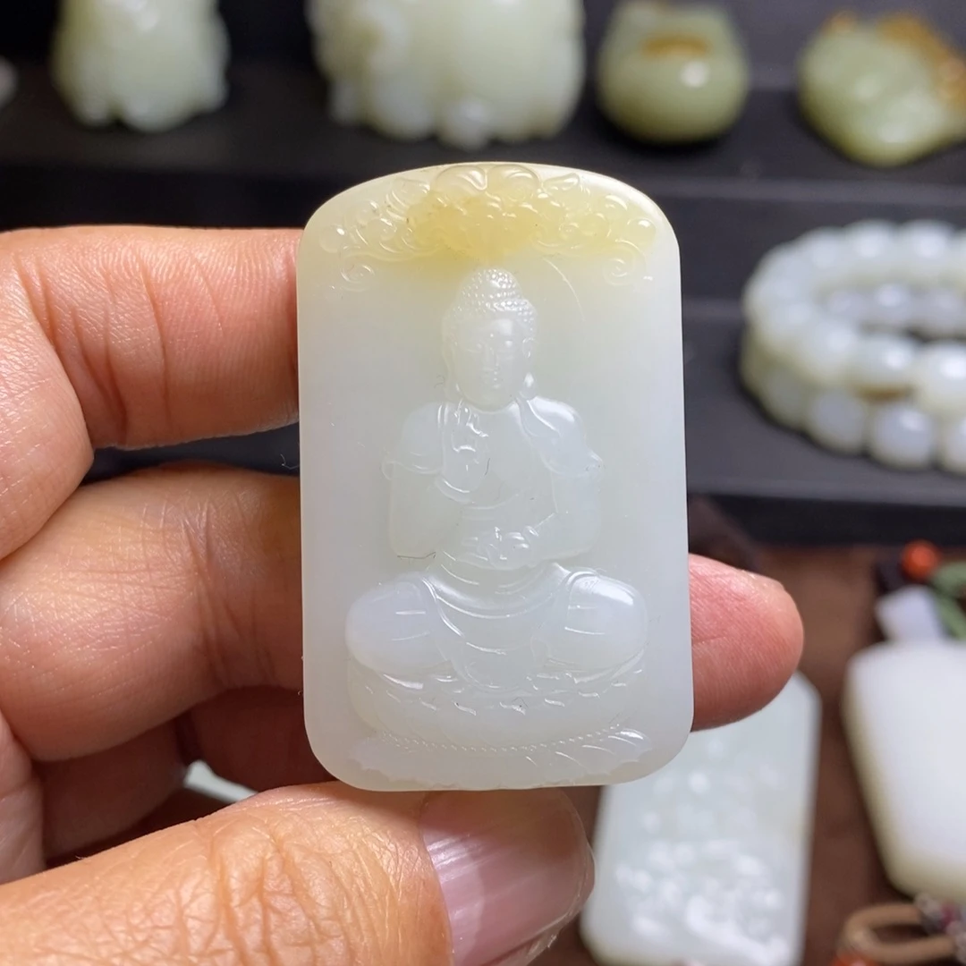 和田玉未镶嵌吊坠(不含链)