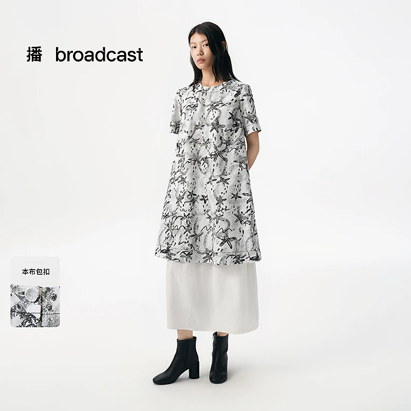 【商场同款】播气质款主题印花连衣裙BDS3LD4643